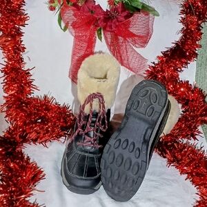 Stylish Black Winter Boots with Fur Lining